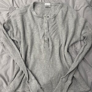 Aerie Waffle Grey Henley